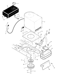 Engine Mount Diagram and Parts List for 425624X18A 2005 Briggs and Stratton Lawn Tractor
